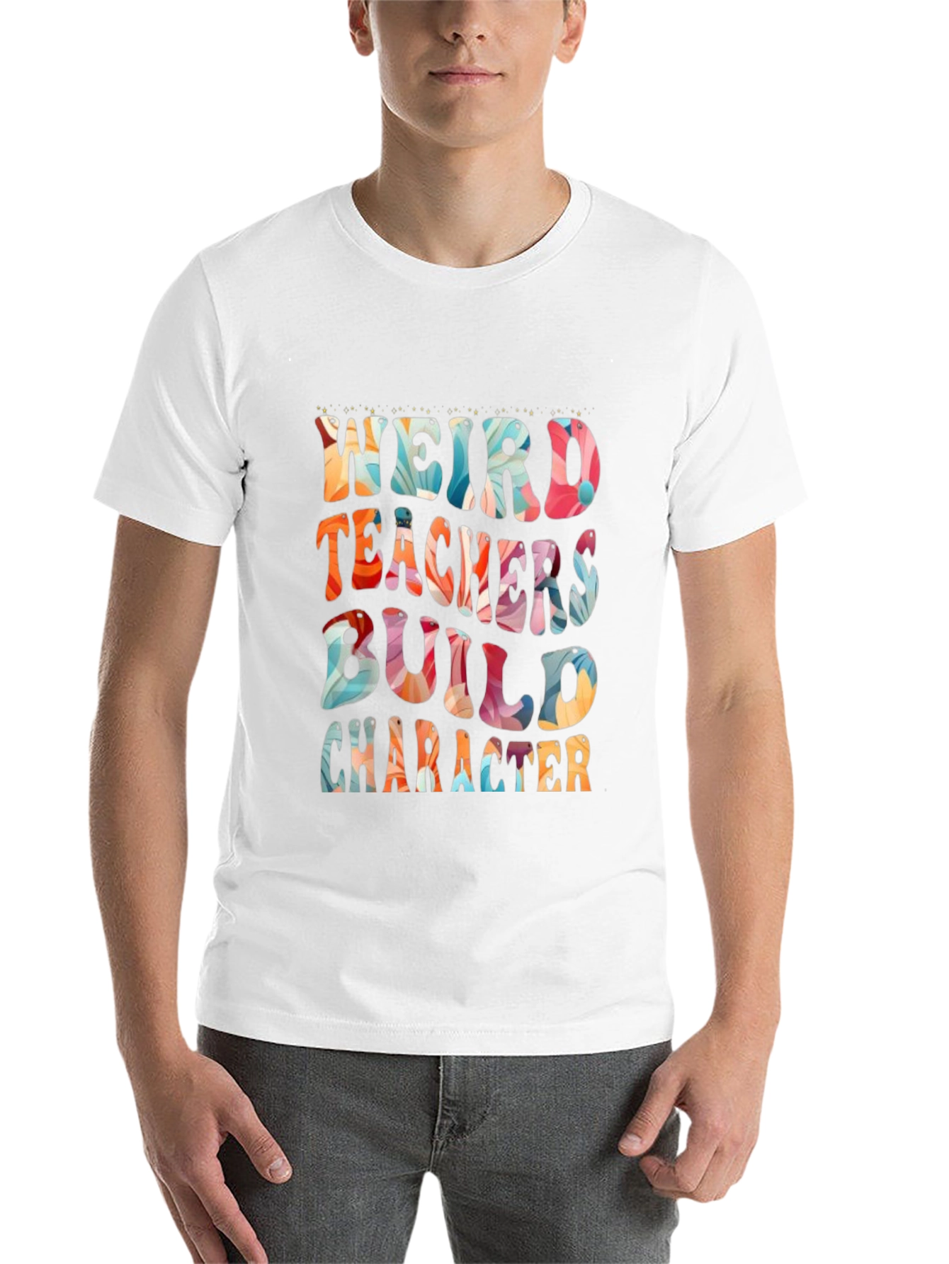 Black Weird Teachers Build Character T-Shirt view 14