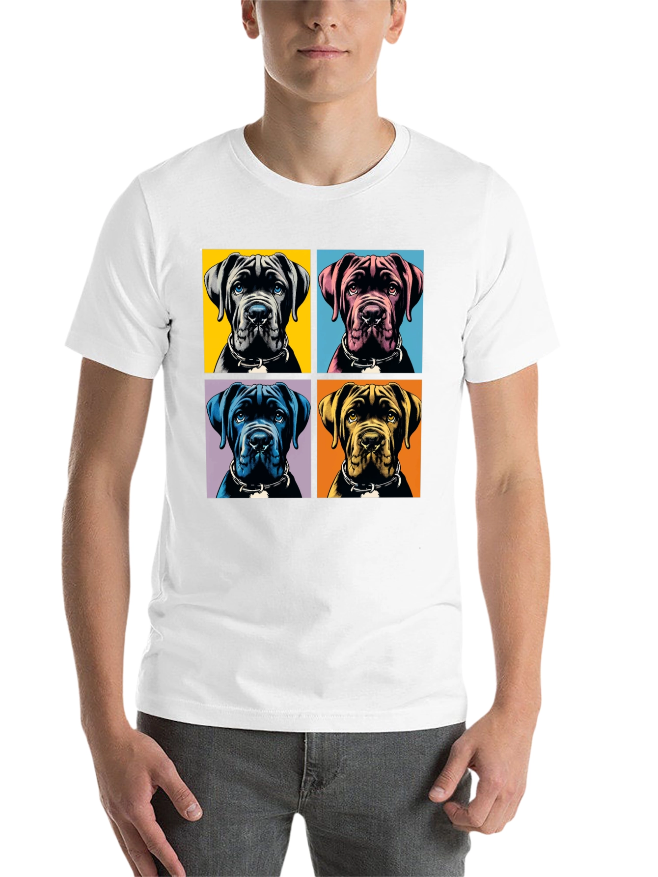 Black Pop Art Dog Graphic T-Shirt - Stylish Pet Lover Apparel view 14