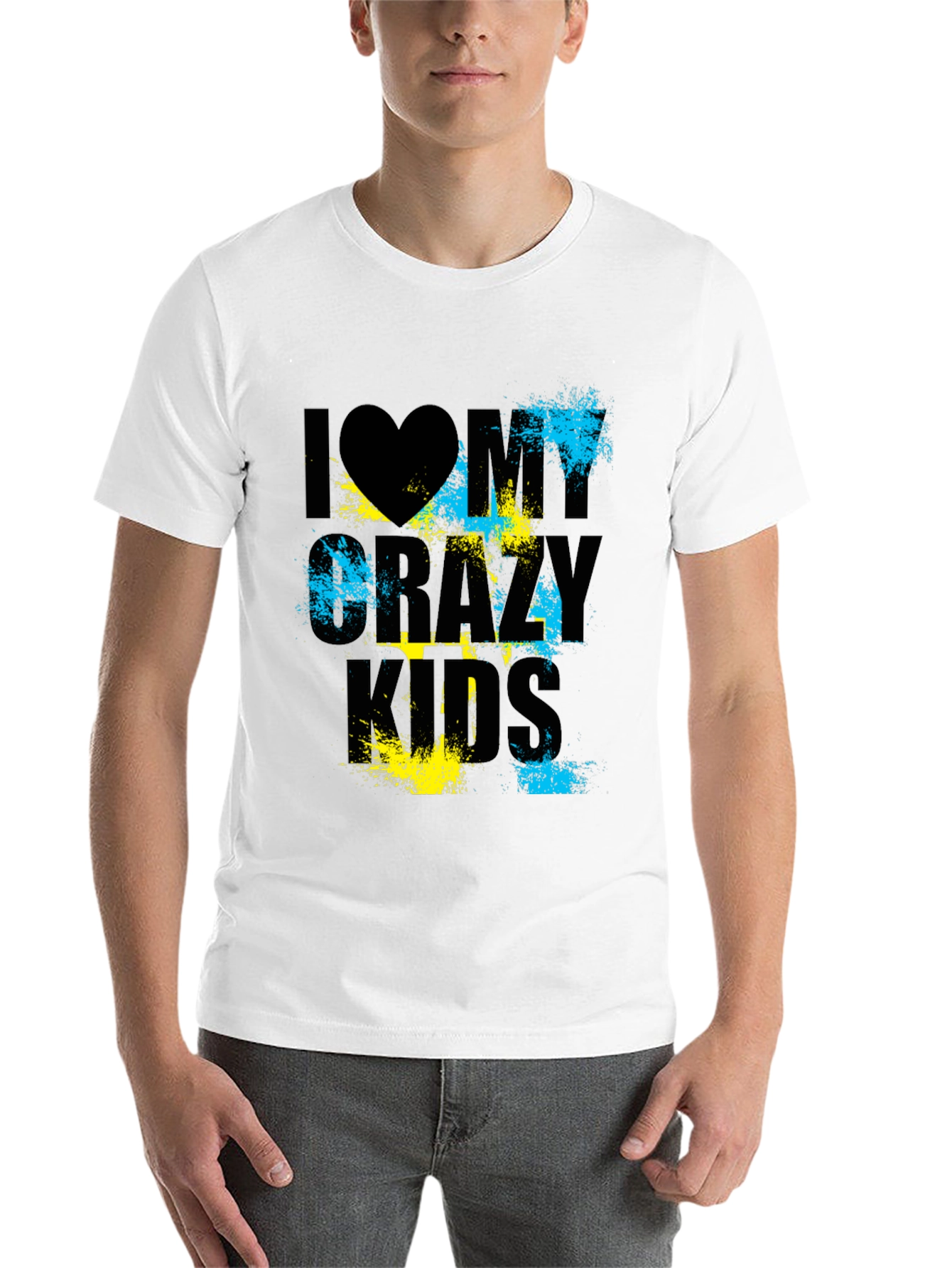 Black I Heart My Crazy Kids Graphic T-Shirt view 14