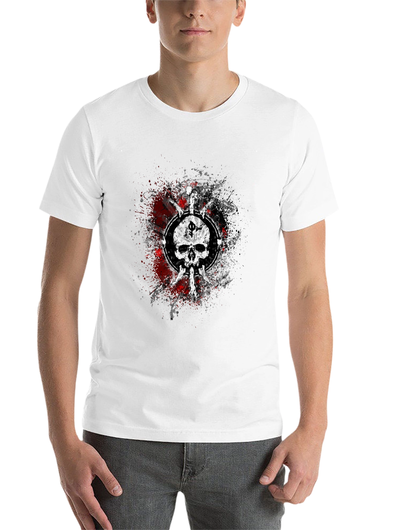 Black Skull & Dagger Graphic Tee - Black view 14