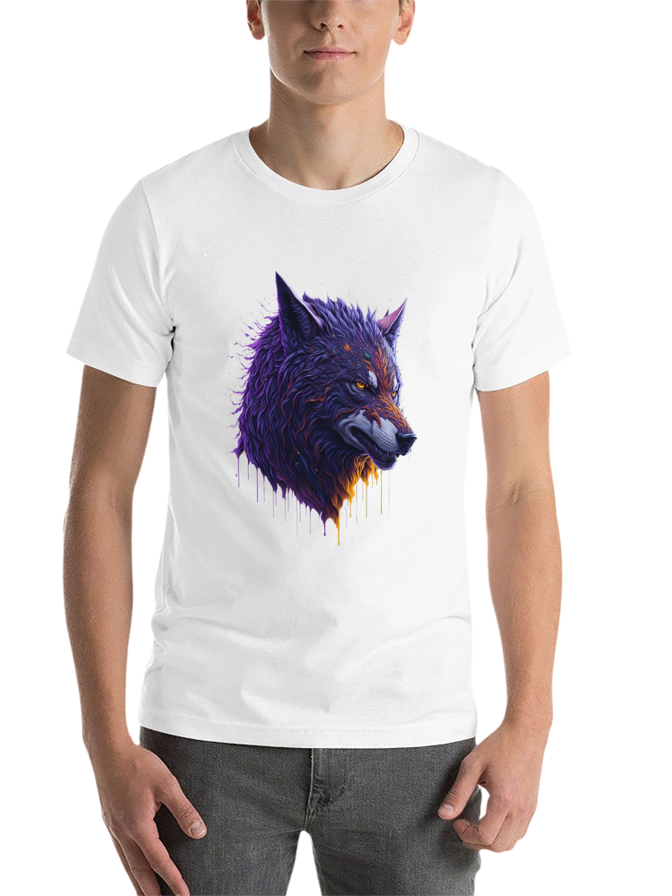 Wolf Graphic Black T-Shirt - 14