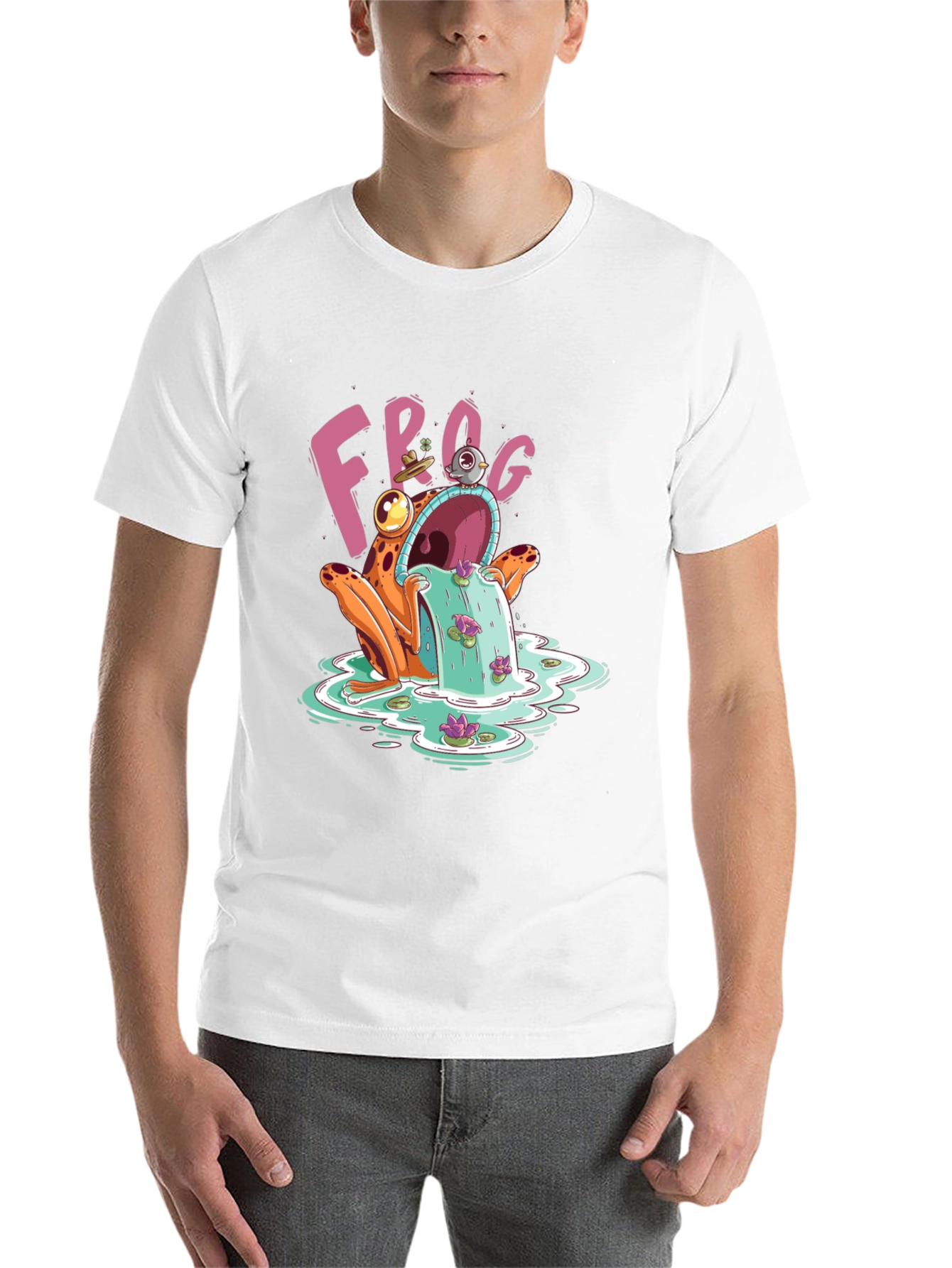 Black Frog Water Fountain T-Shirt view 14