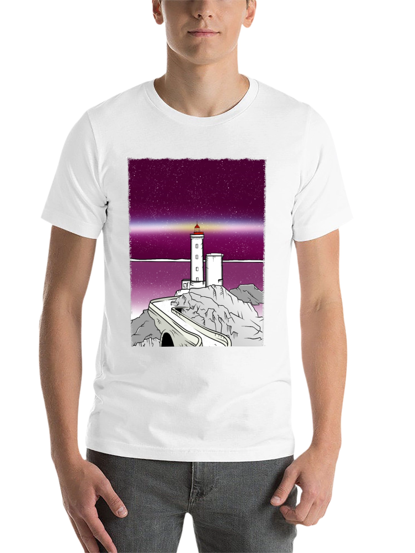 Black Lighthouse Graphic Tee - Unique Design, Comfortable Fit view 14