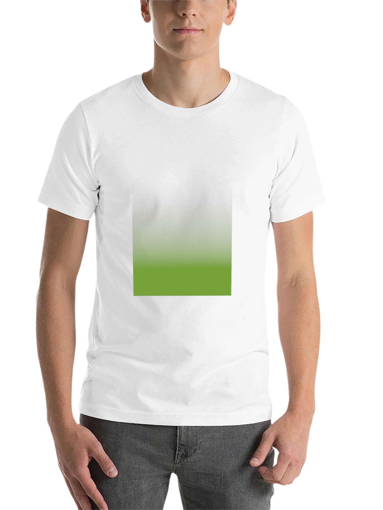 Black Black T-Shirt with Gradient Square Design view 14