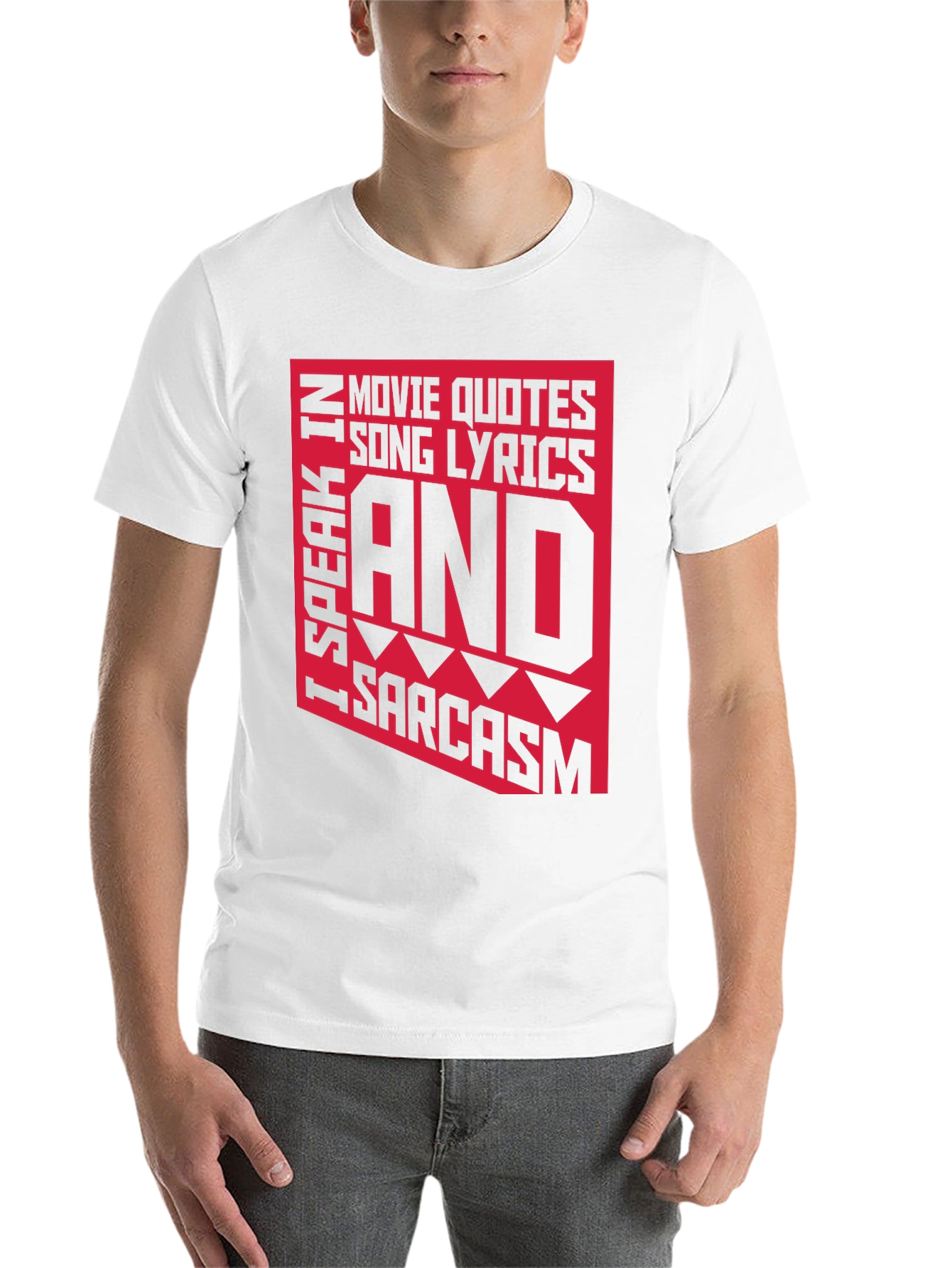 Black Sarcastic Graphic Tee - Movie Quotes, Lyrics T-Shirt view 14