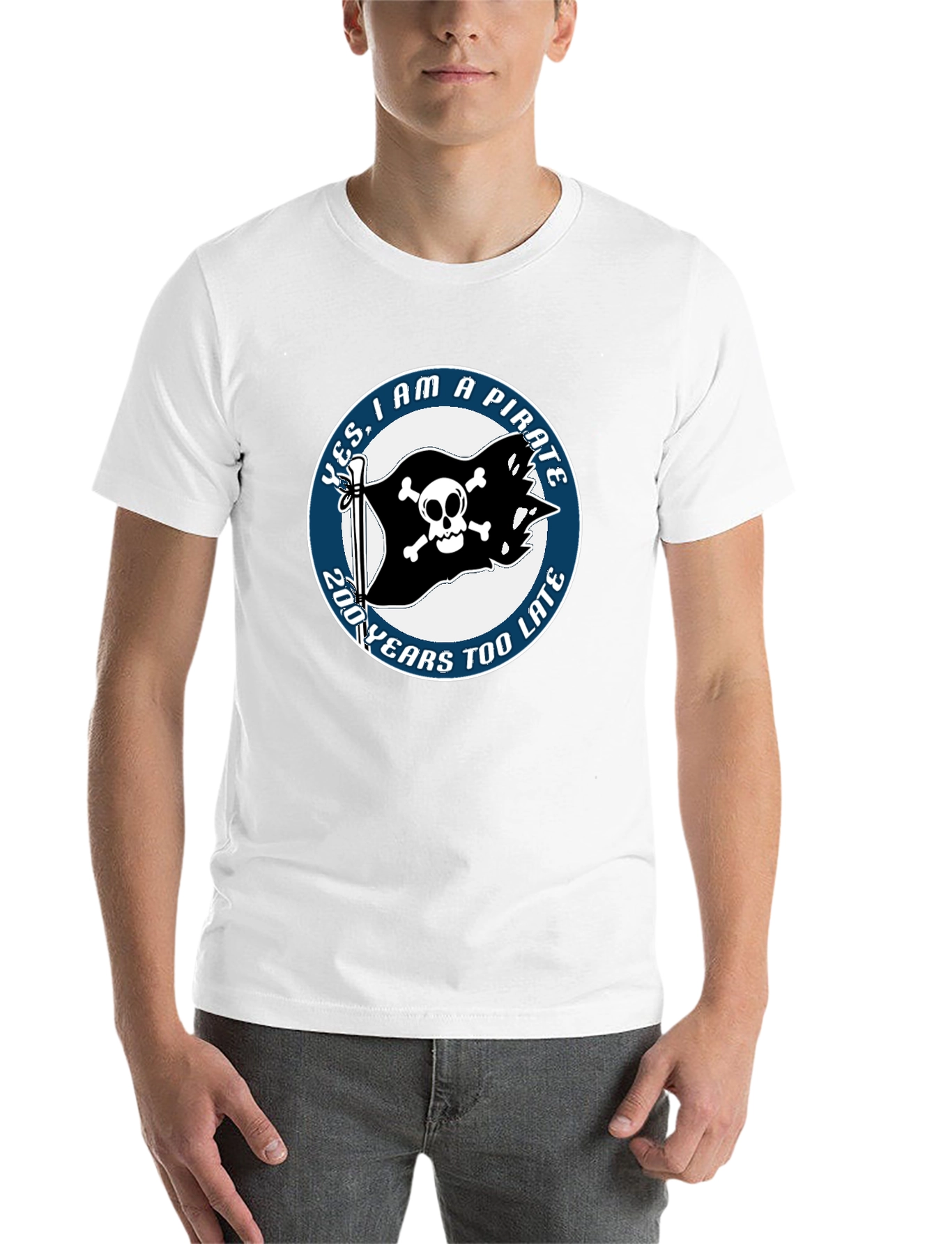 Black Pirate T-Shirt - Funny Skull and Crossbones Tee view 14