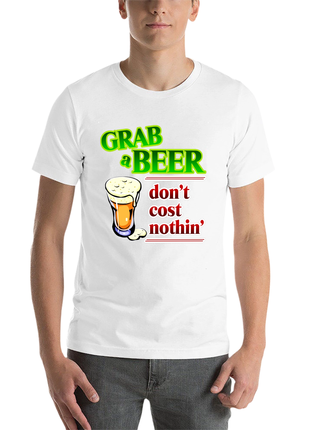 Grab a Beer Graphic Tee - Men's Black T-Shirt - 14