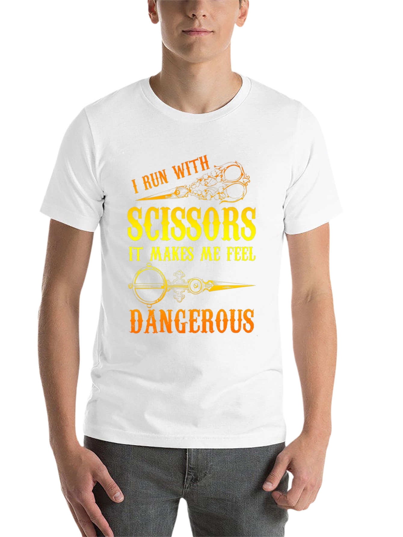 Black I Run With Scissors T-Shirt view 14