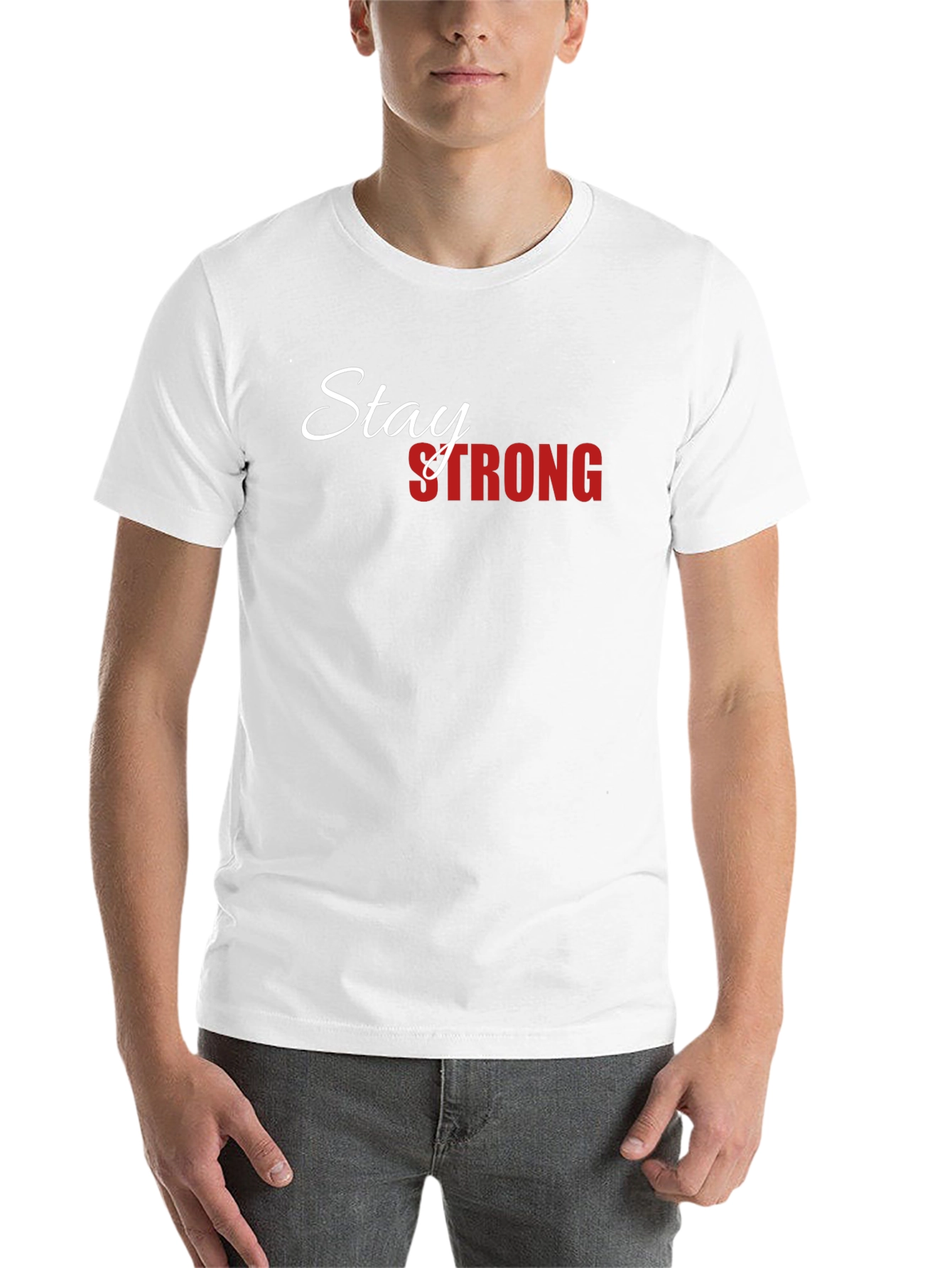 Black Stay Strong Graphic T-Shirt - Black view 14