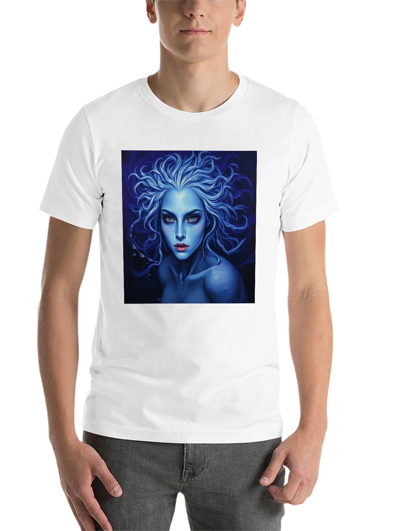 Black Blue Enchantress Graphic Tee - Dark Fantasy Style view 14