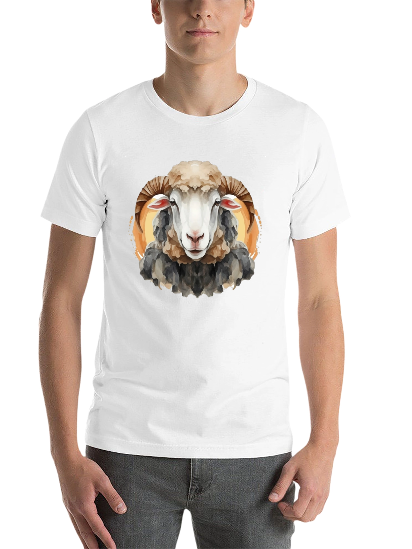 Black Ram Graphic T-Shirt - Black Cotton Tee view 14