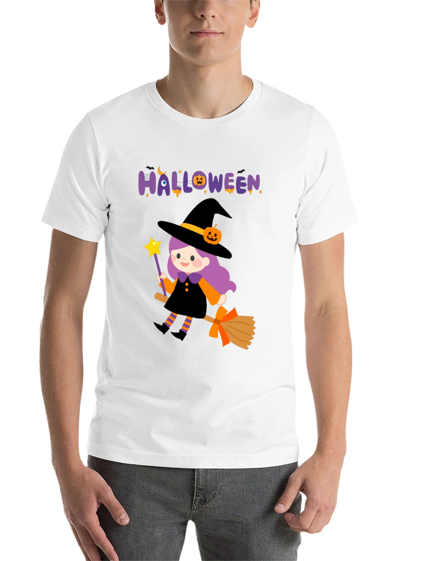 Black Halloween Witch T-Shirt - Spooky Season Apparel view 14