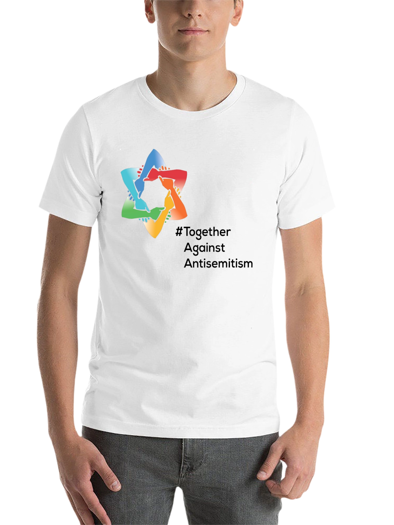 Black Together Against Antisemitism T-Shirt view 14
