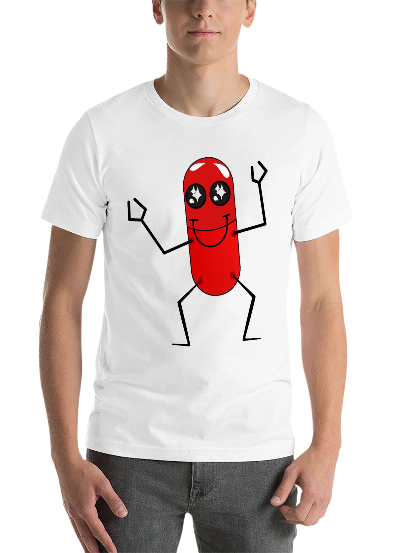 Black Funny Red Pill Character Black T-Shirt view 14