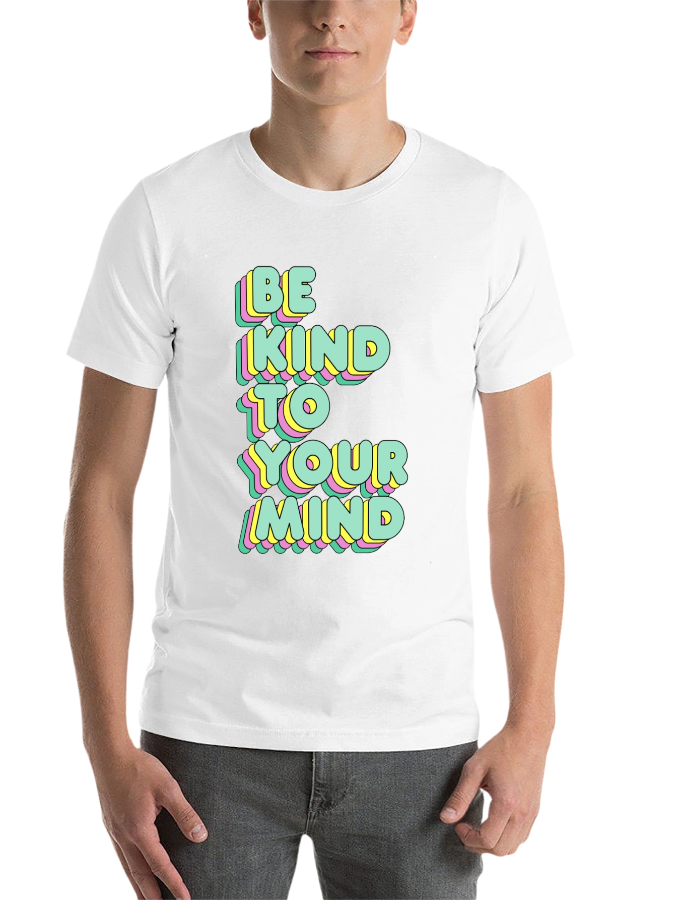 Black Be Kind To Your Mind Graphic Tee view 14