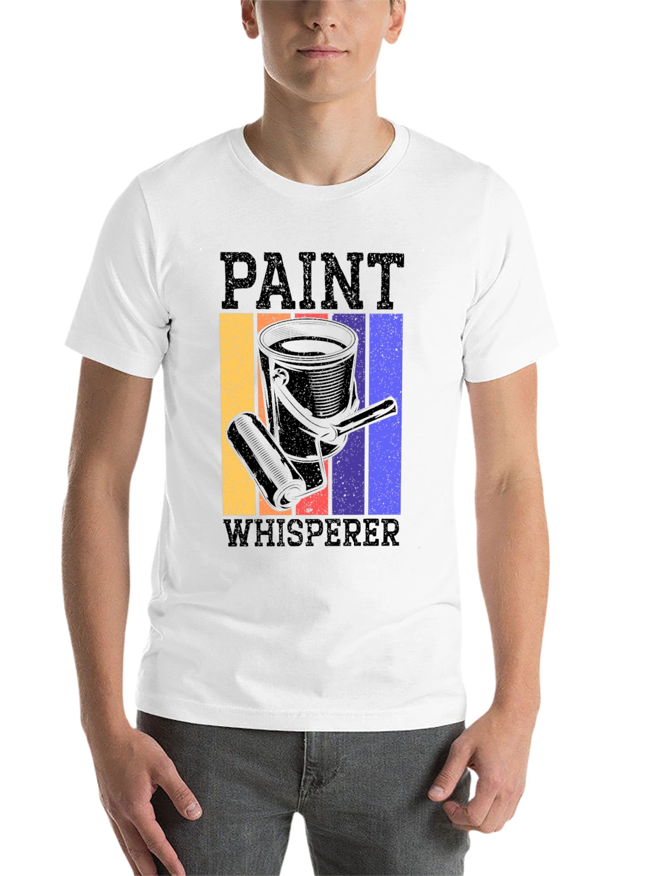 Black Paint Whisperer Graphic Tee - Retro Style view 14