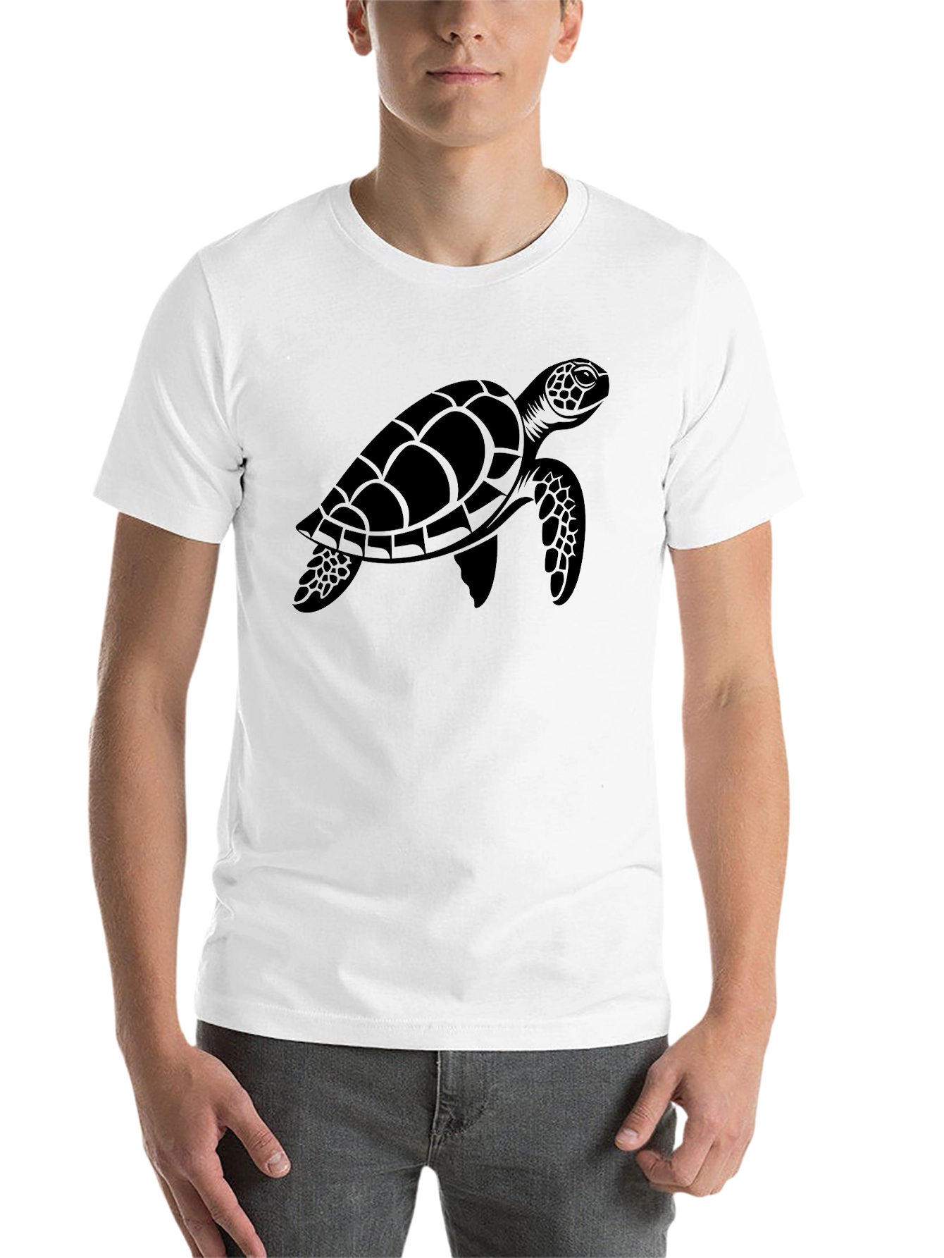 Black Black Turtle Graphic Tee - Casual Comfort view 14