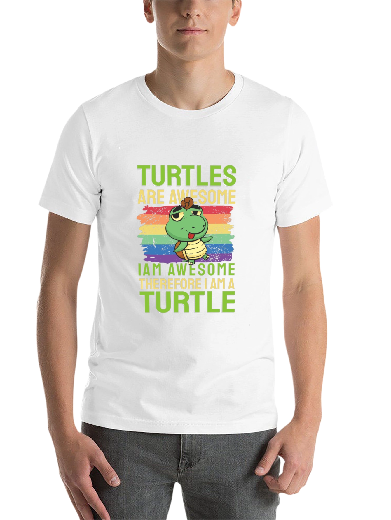 Black Turtles Are Awesome Graphic Tee view 14