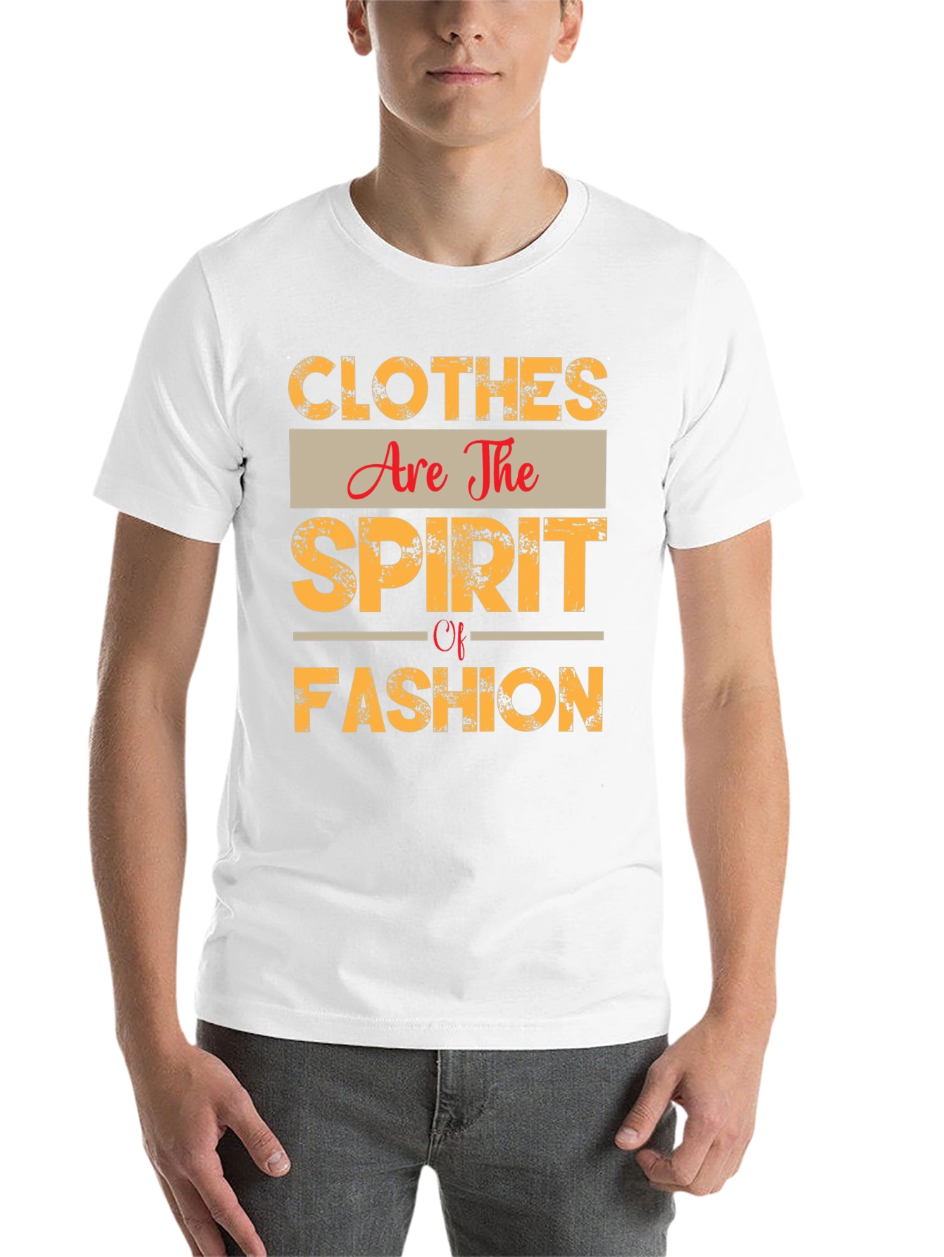 Black Trendy "Clothes Are The Spirit Of Fashion" T-Shirt view 14