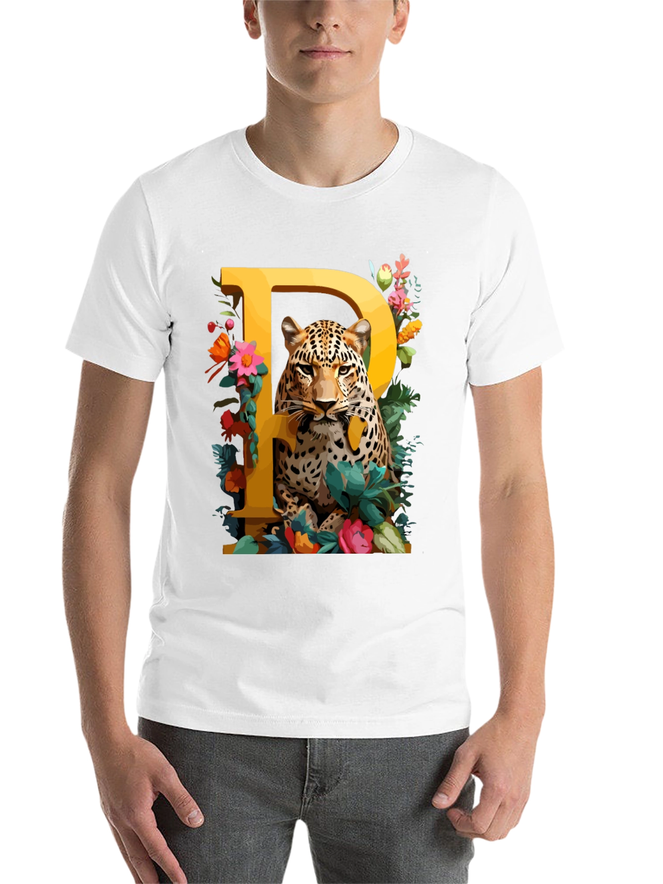 Black Leopard P Initial Tee view 14