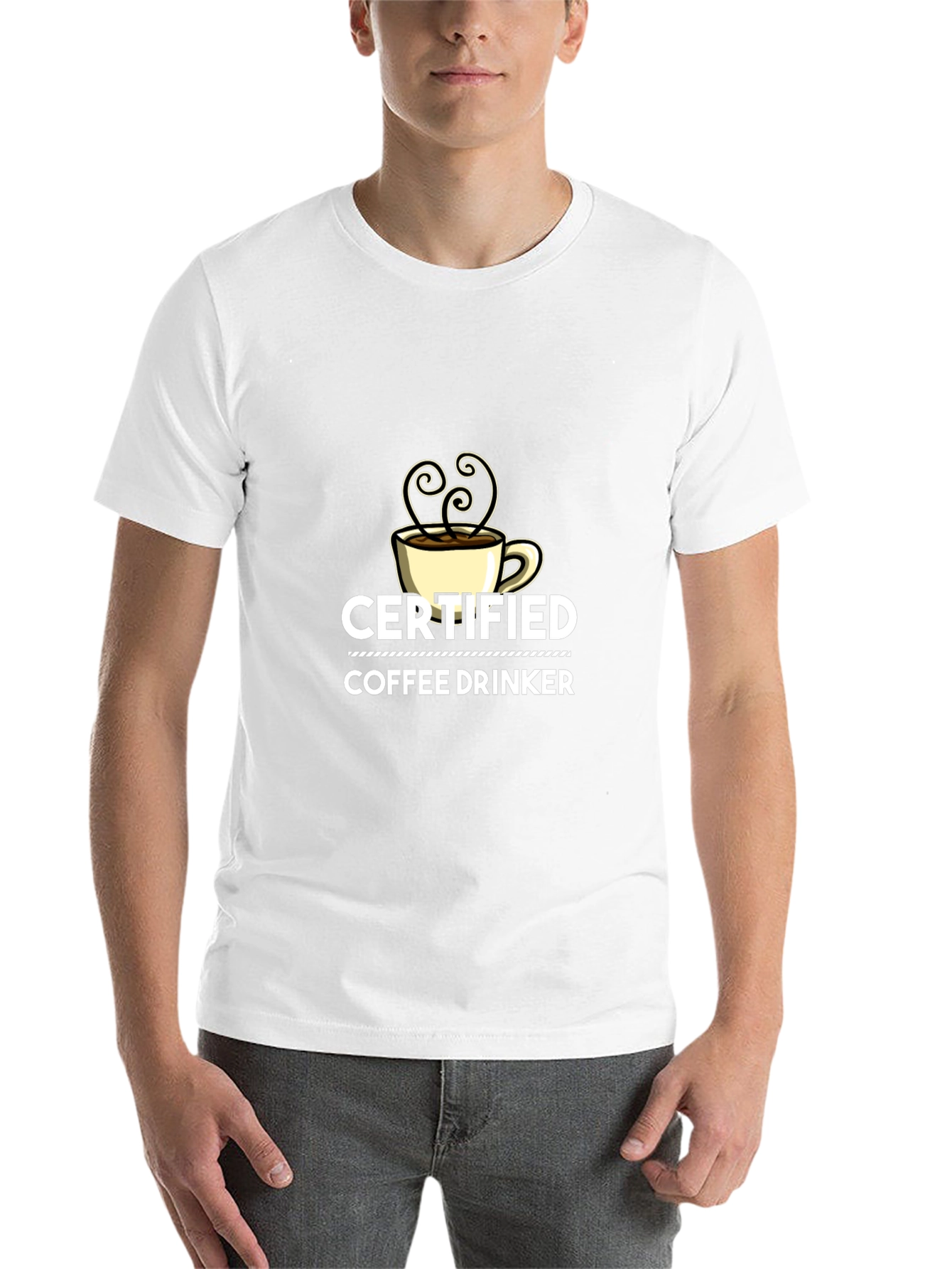 Black Certified Coffee Drinker Black T-Shirt view 14