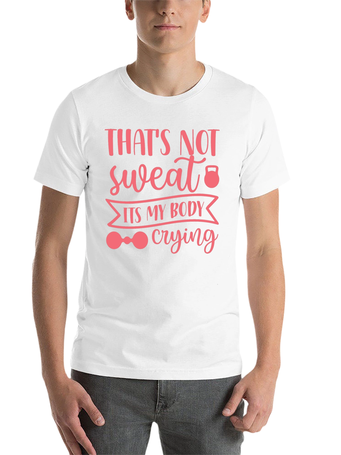 Black Workout Humor Tee: That's Not Sweat, It's My Body Crying view 14