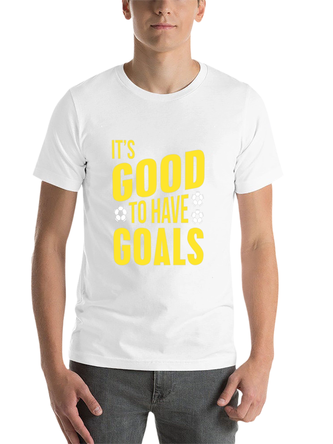 Black It's Good To Have Goals Soccer T-Shirt view 14