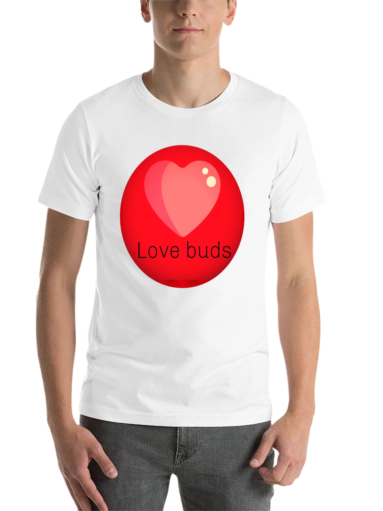 Black Love Buds Graphic Tee - Black Crew Neck view 14