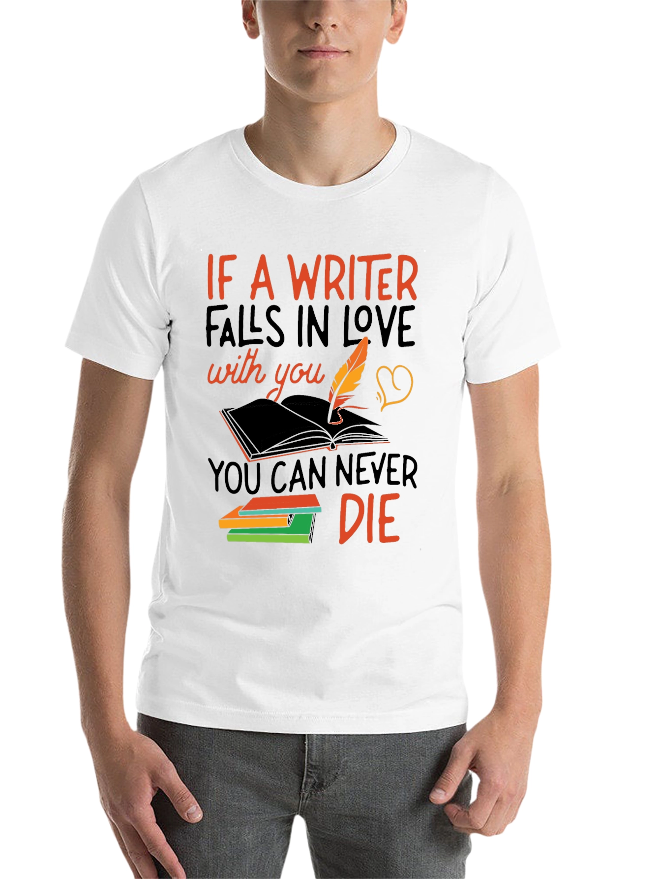 Black Writer Love Never Die T-Shirt view 14