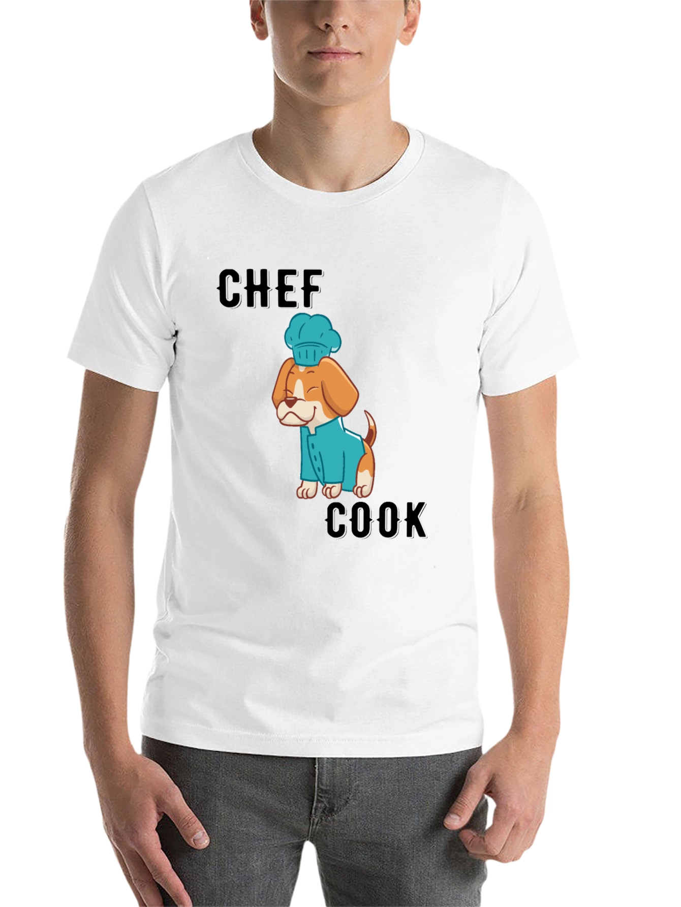 Black Chef Cook Dog T-Shirt: Cute Culinary Canine Tee view 14