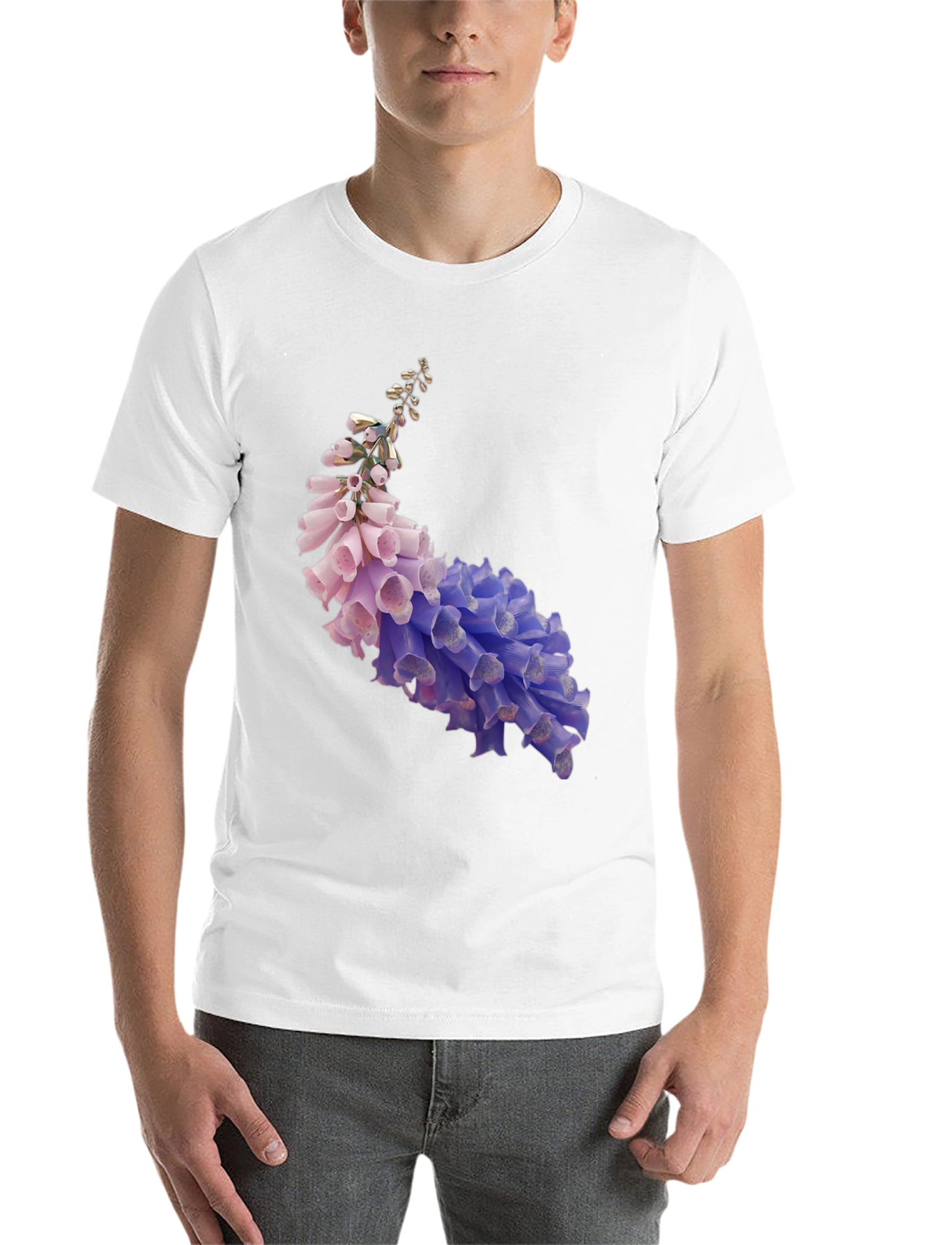 Black Floral Print T-Shirt - Stylish Black Tee view 14