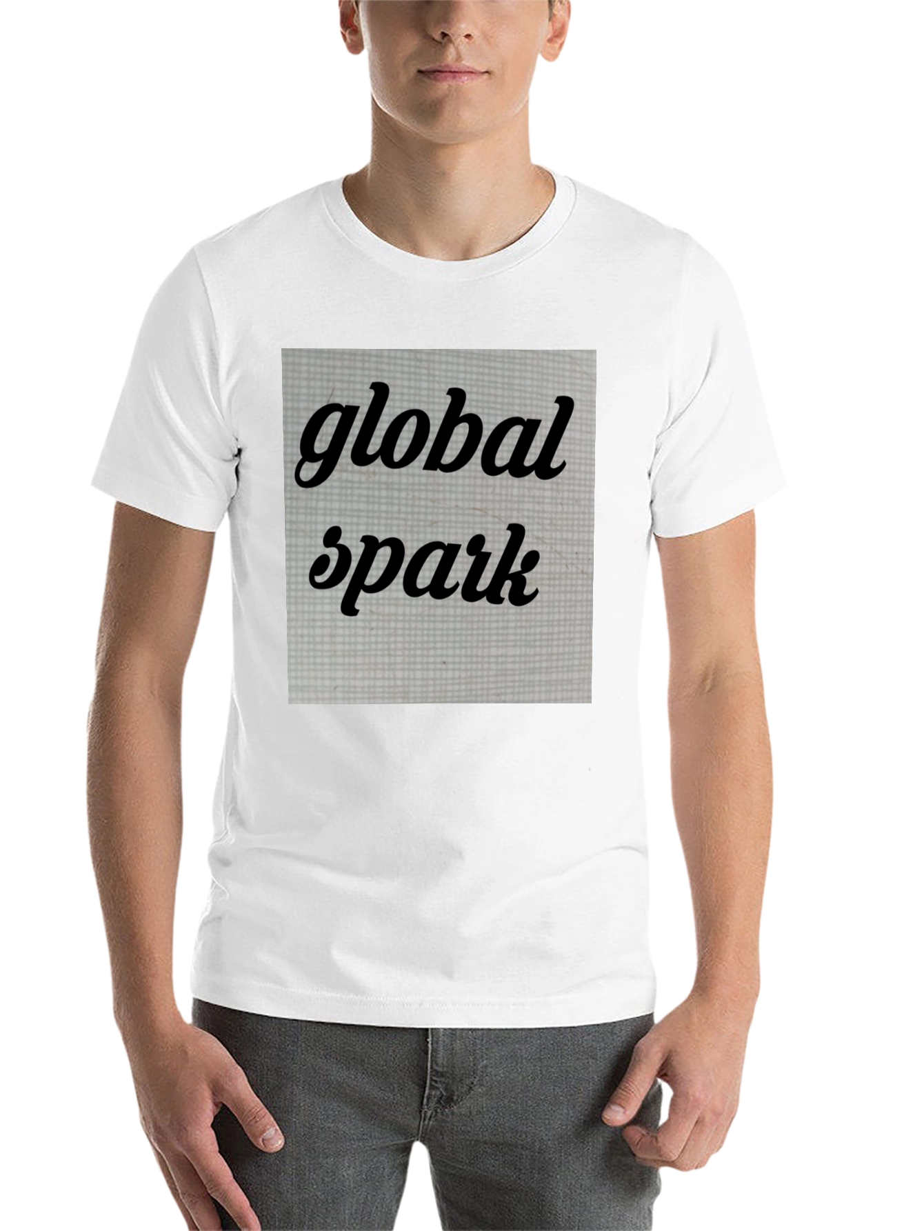 Black Global Spark Graphic Tee - Trendy Black T-Shirt view 14
