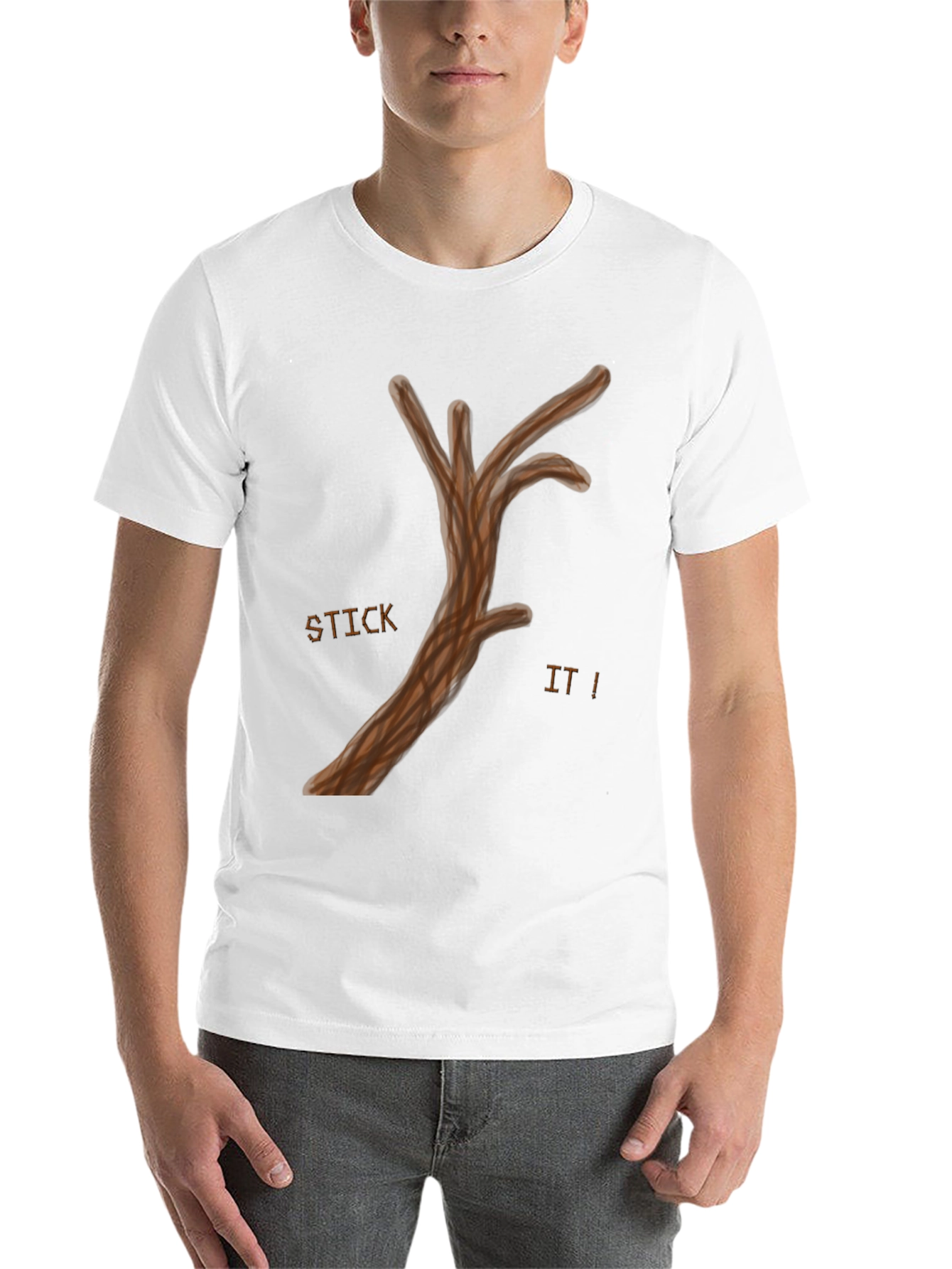 Black Humorous "Stick It!" Graphic Tee - Casual Comfort view 14
