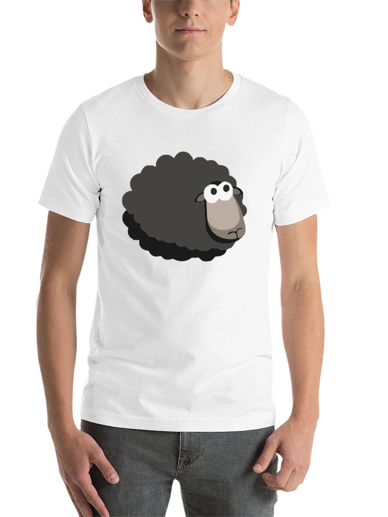 Black Black Sheep T-Shirt - Cartoon Style view 14