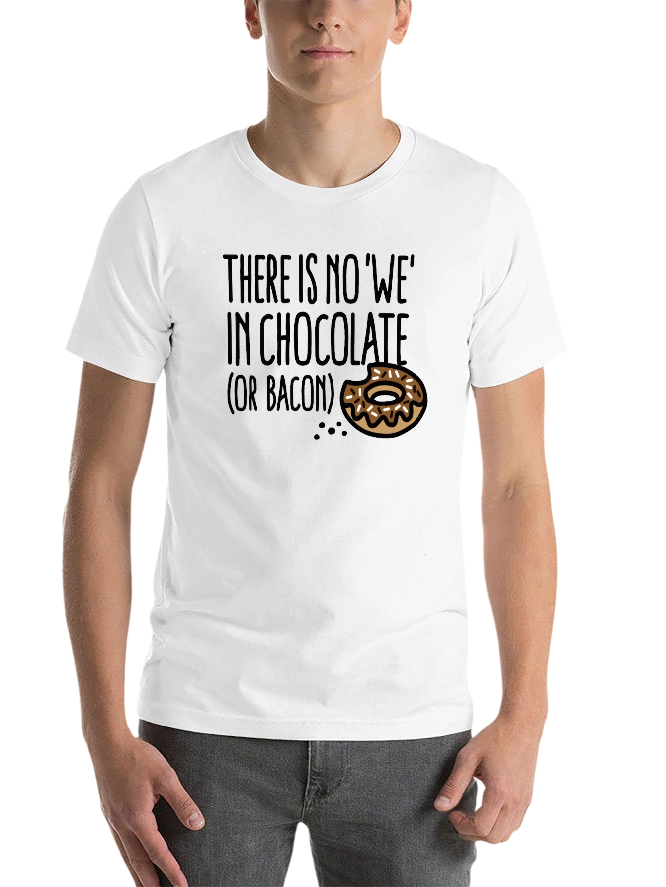 Black Funny Chocolate and Bacon T-Shirt view 14