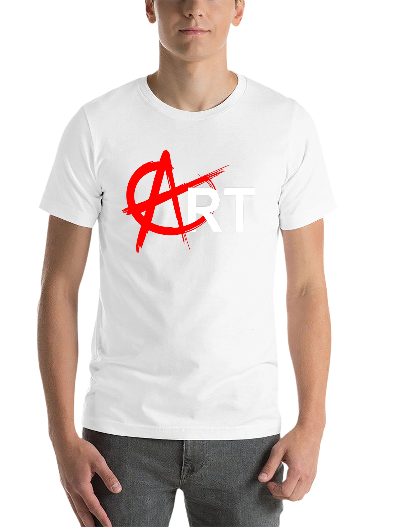 Black Anti-Art Graphic Tee - Bold Statement T-Shirt view 14
