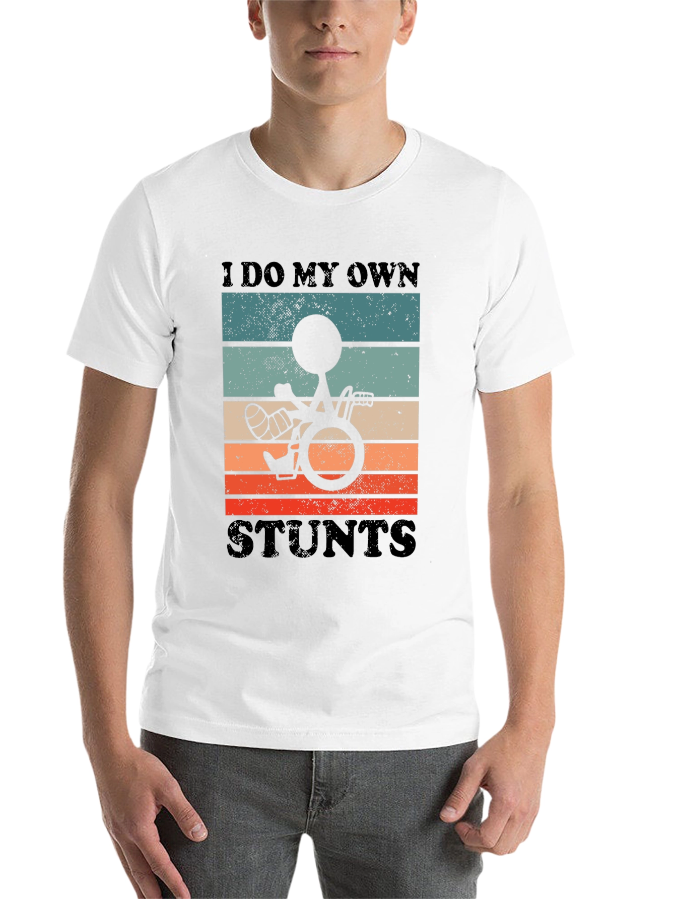 Black I Do My Own Stunts Graphic Tee - Unisex Black T-Shirt view 14
