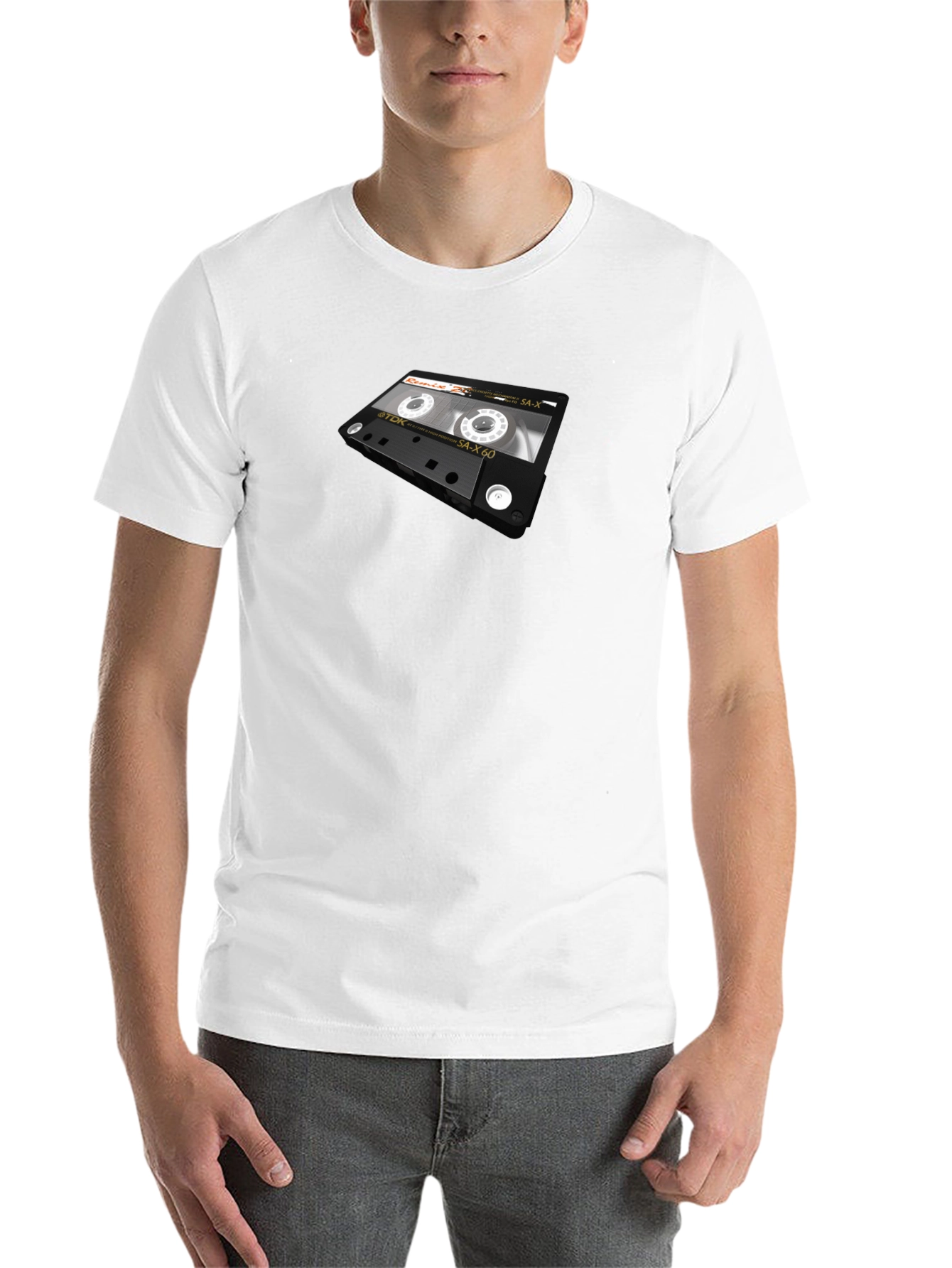 Black Retro Cassette Tape Graphic T-Shirt view 14