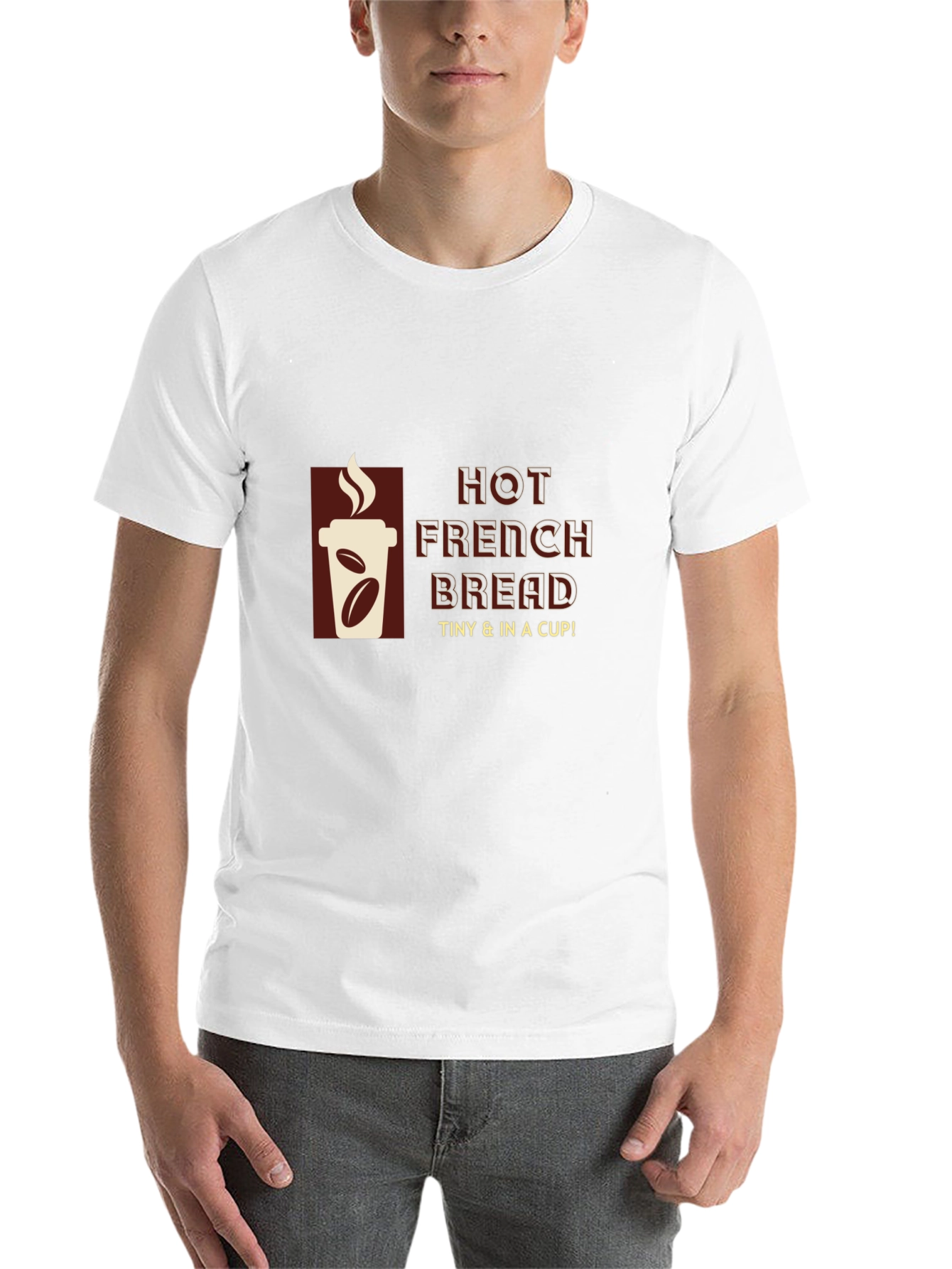 Hot French Bread T-Shirt - Coffee Cup Design - 14