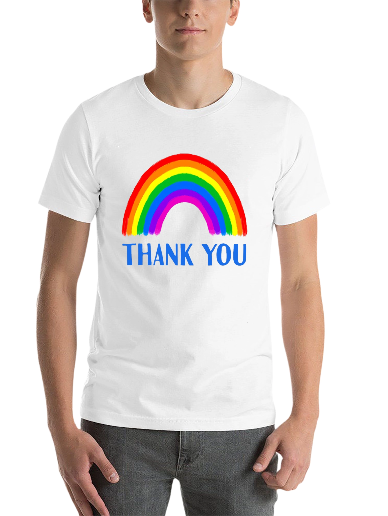 Black Rainbow 'Thank You' Graphic Tee view 14