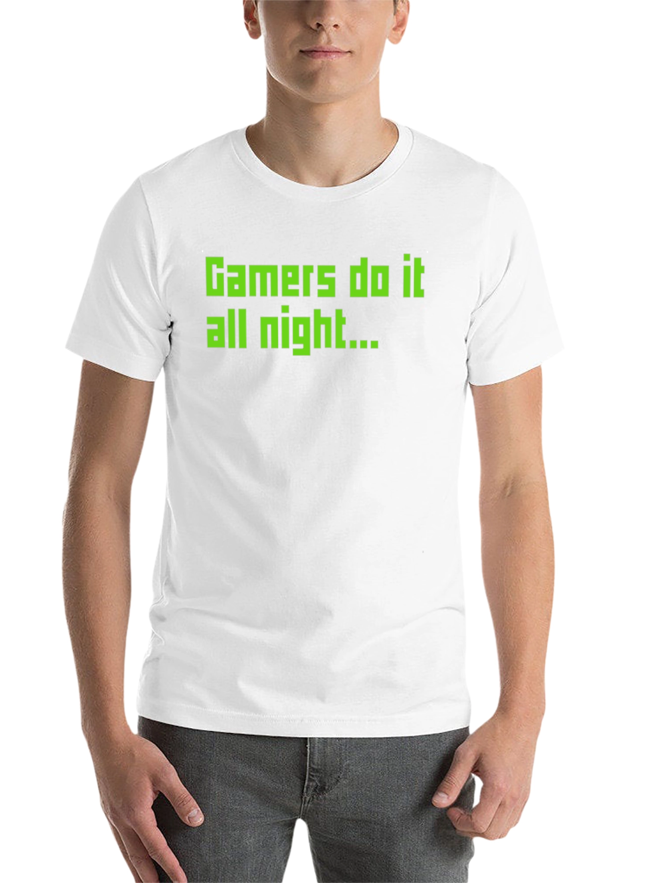 Black Gamer Do It All Night Black T-Shirt view 14