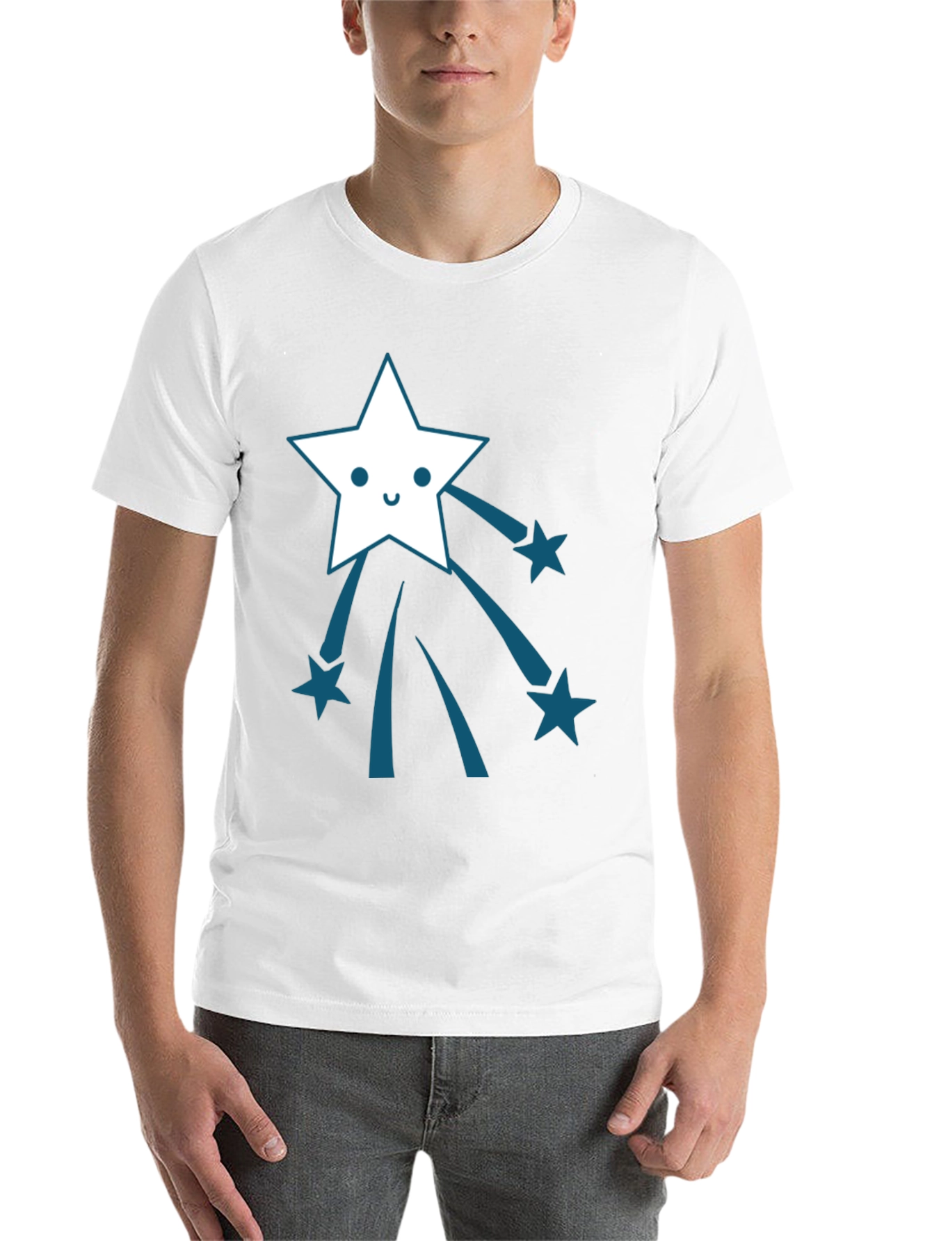 Black Shooting Star Graphic Tee - Soft Cotton Comfort view 14