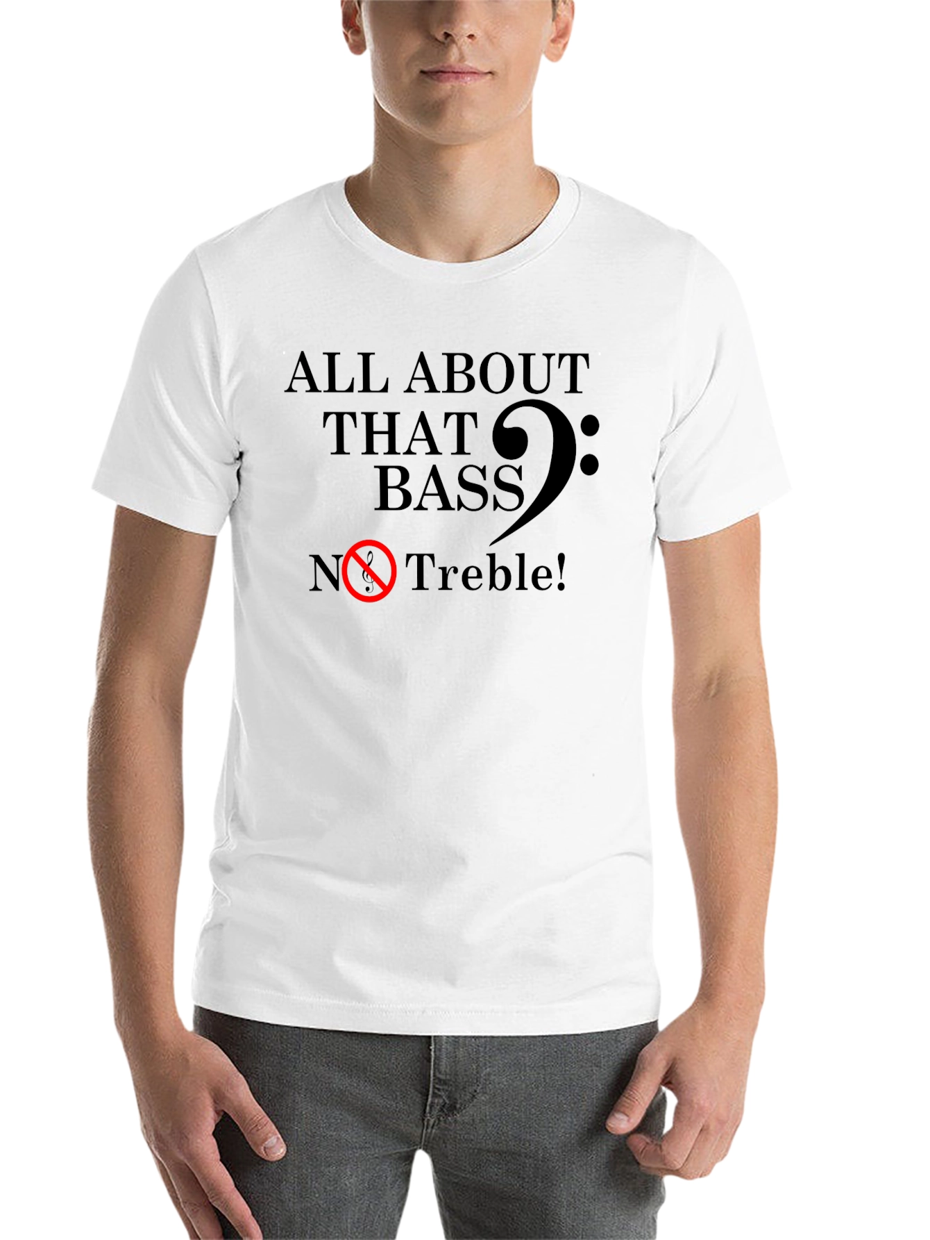 Black All About That Bass - Funny Music T-Shirt view 14