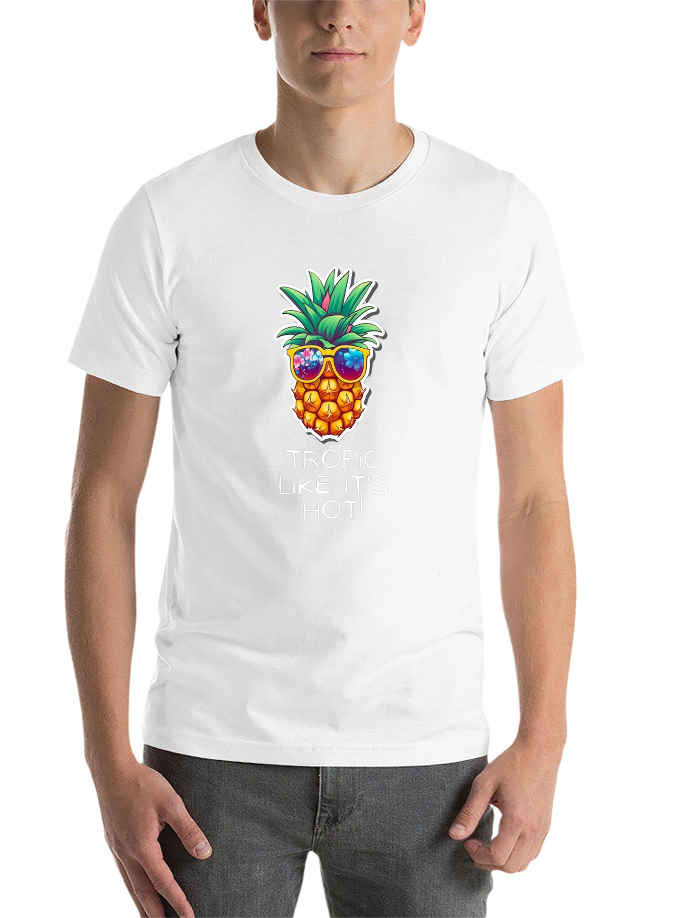 Cool Pineapple Graphic T-Shirt - Tropic Like It's Hot - 14