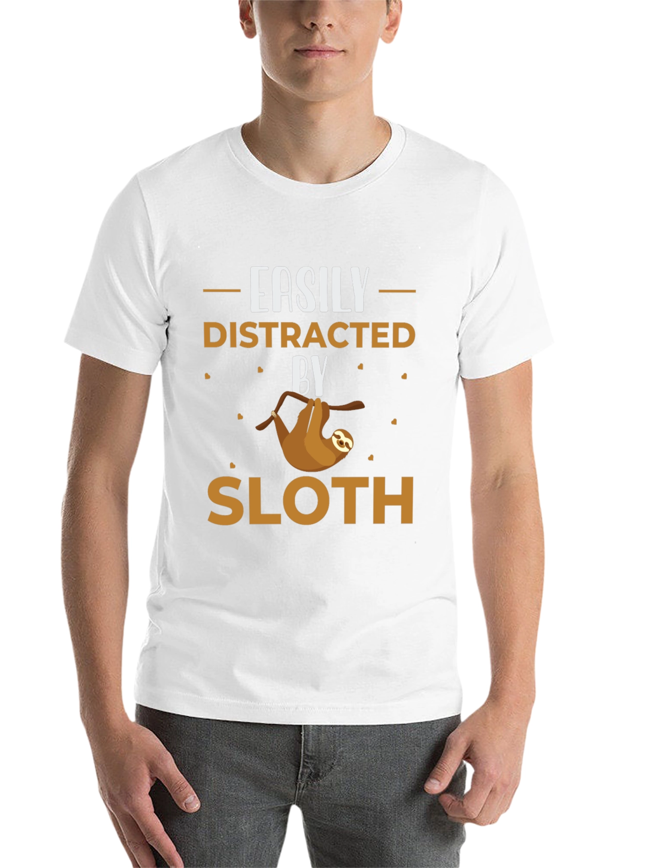 Black Easily Distracted By Sloth Graphic Tee view 14