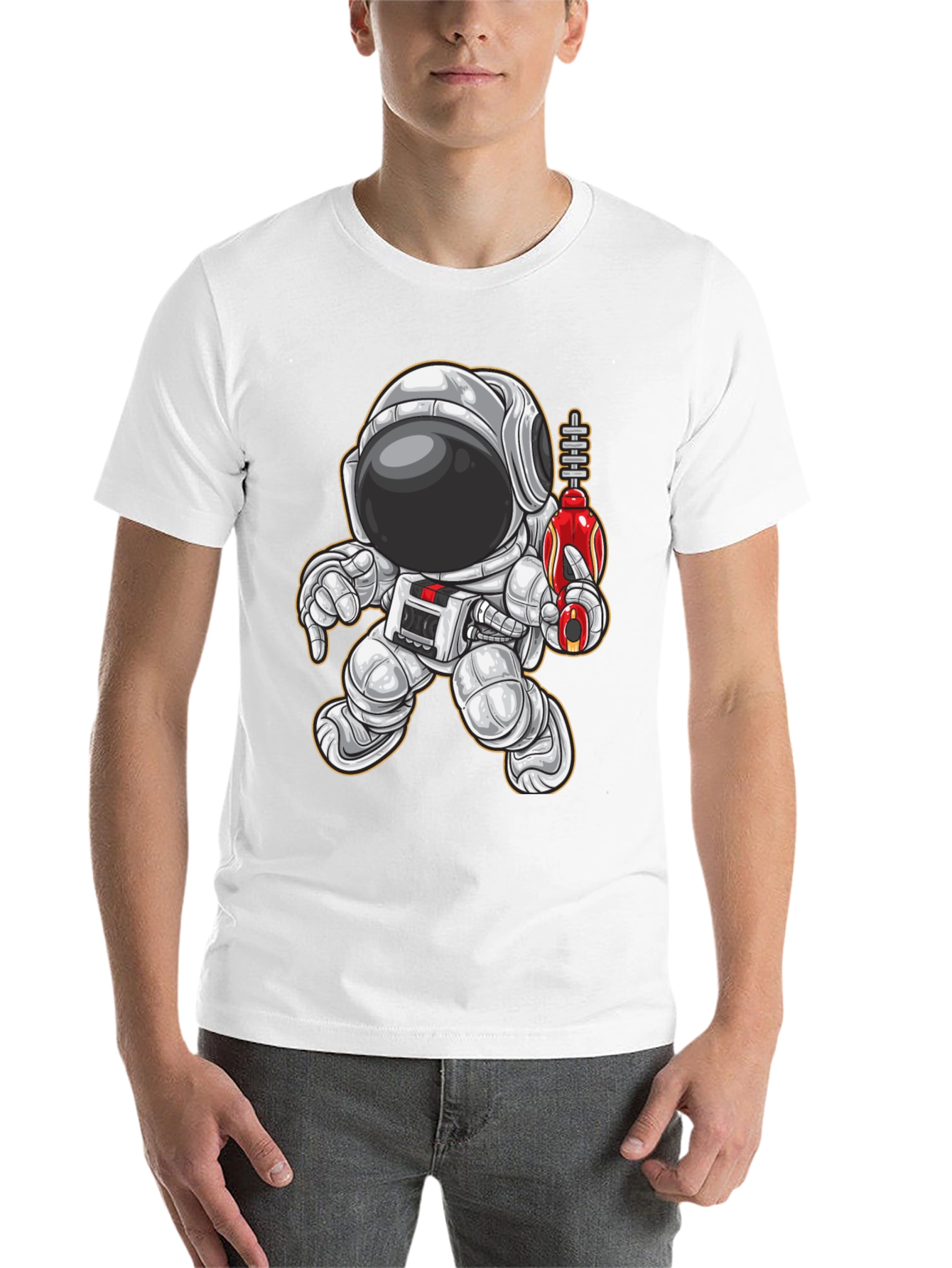 Black Astronaut Graphic Tee - Space Explorer T-Shirt view 14