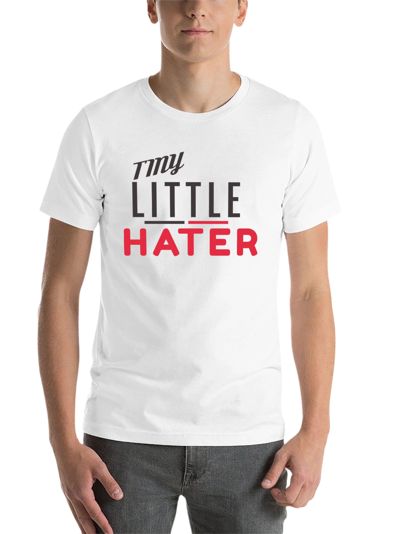 Black My Little Hater - Novelty Graphic T-Shirt view 14