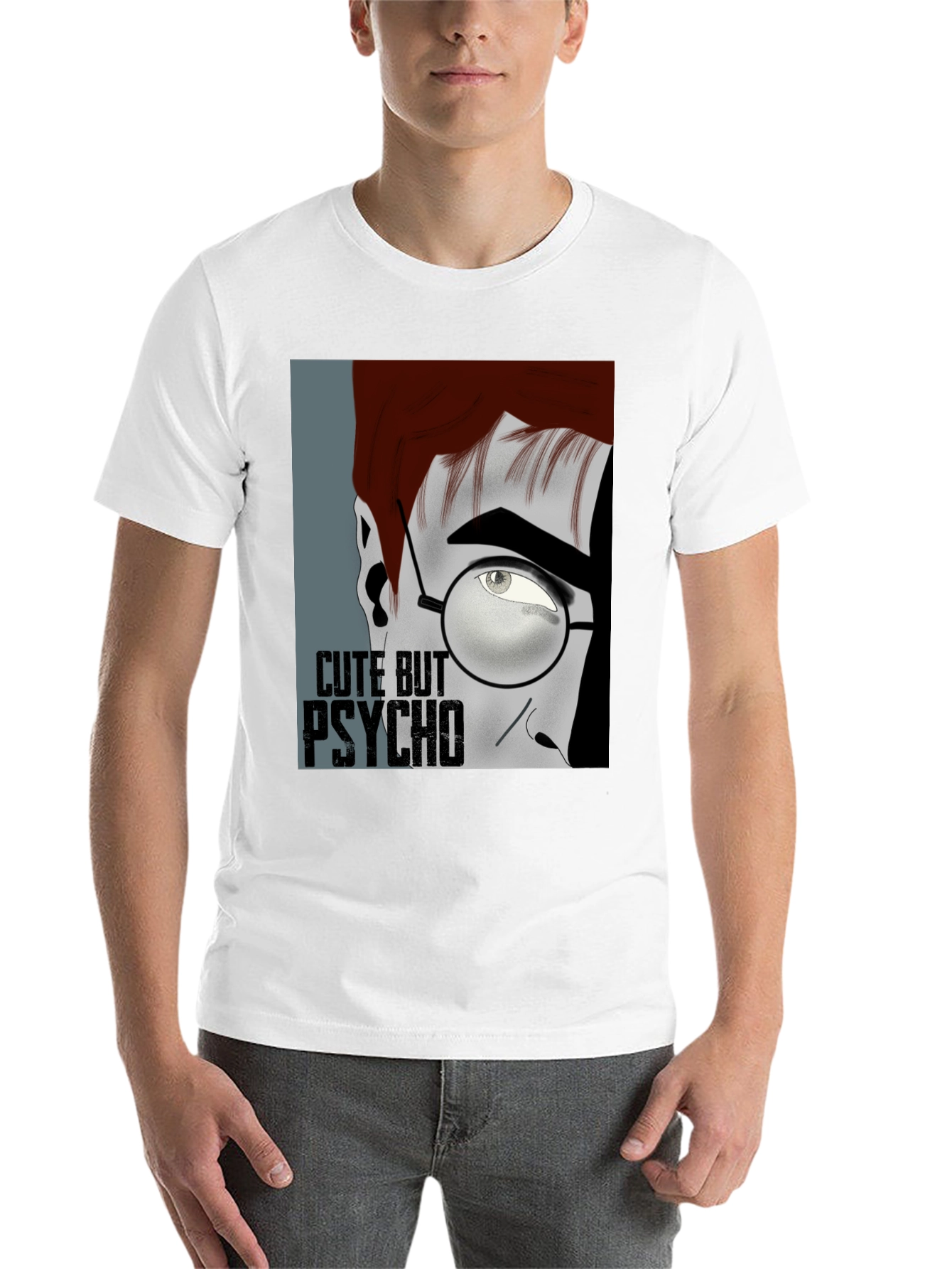 Black Cute But Psycho Graphic T-Shirt view 14