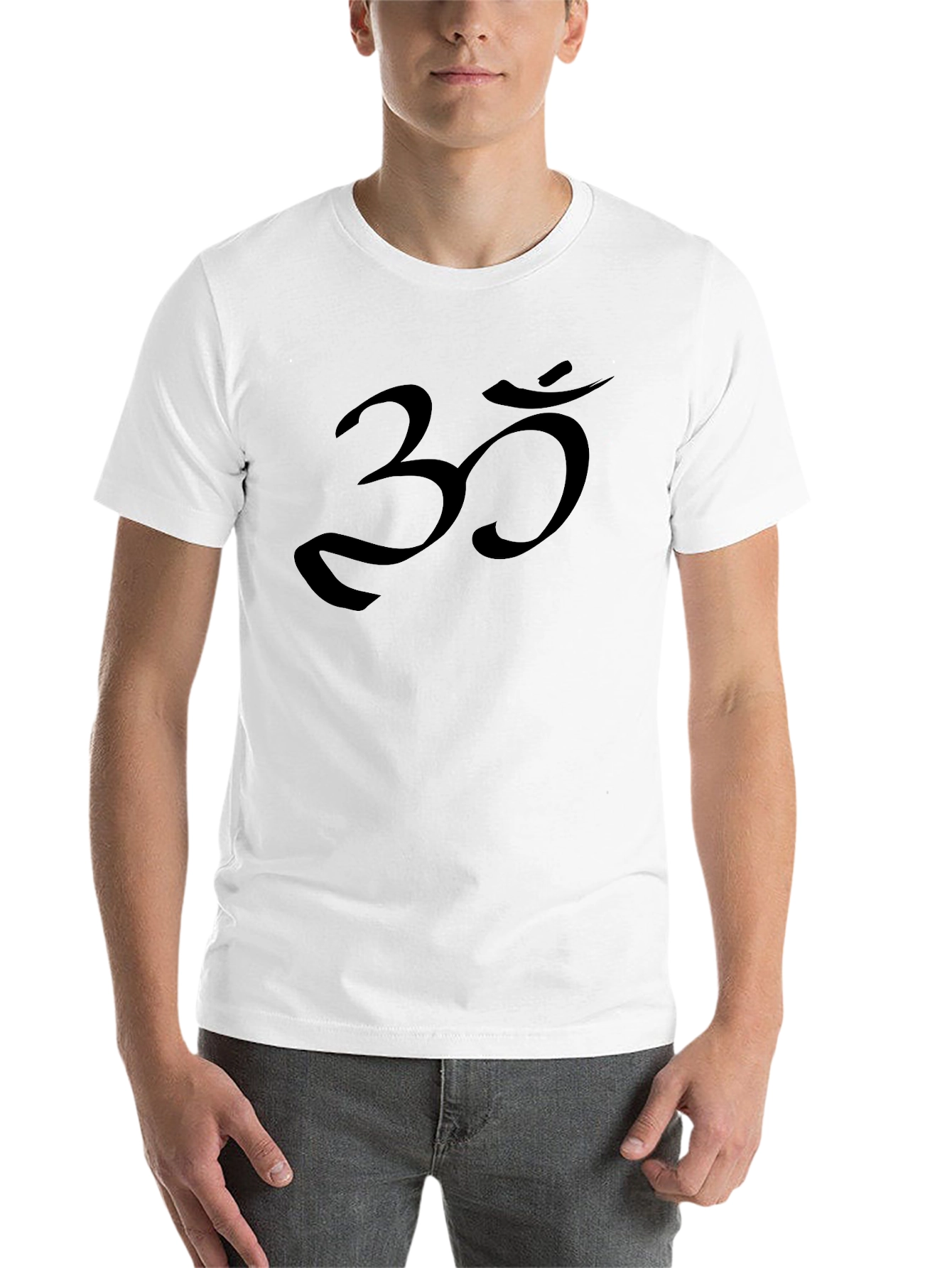 Black Om Symbol Graphic T-Shirt - Meditative Style view 14