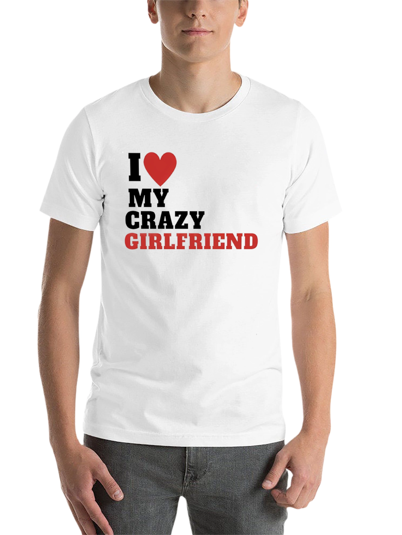 Black I Love My Crazy Girlfriend T-Shirt - Novelty Graphic Tee view 14